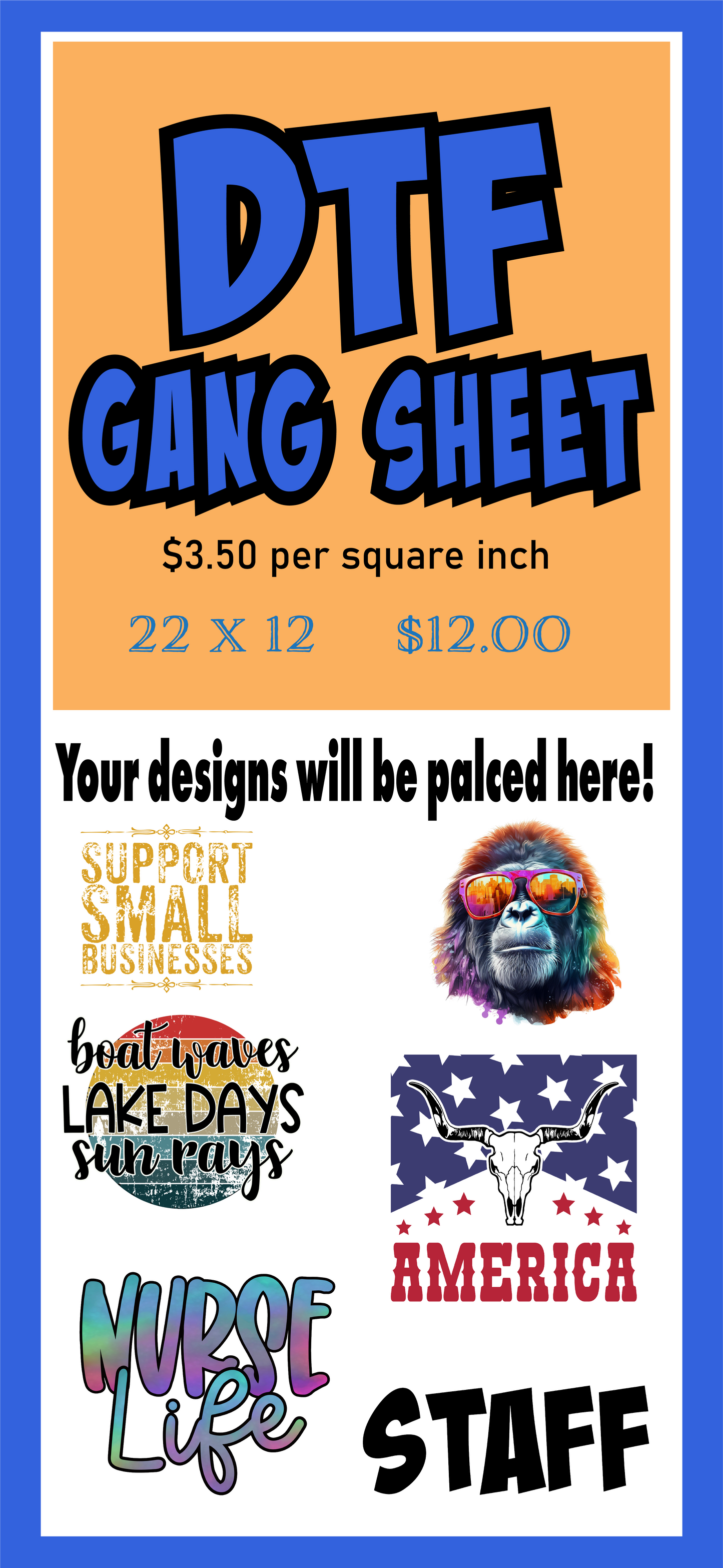 Gang Sheet 22 X 12